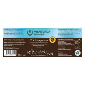 Liposomale Vitamin D3 + K2 + Magnesium – 30 capsules